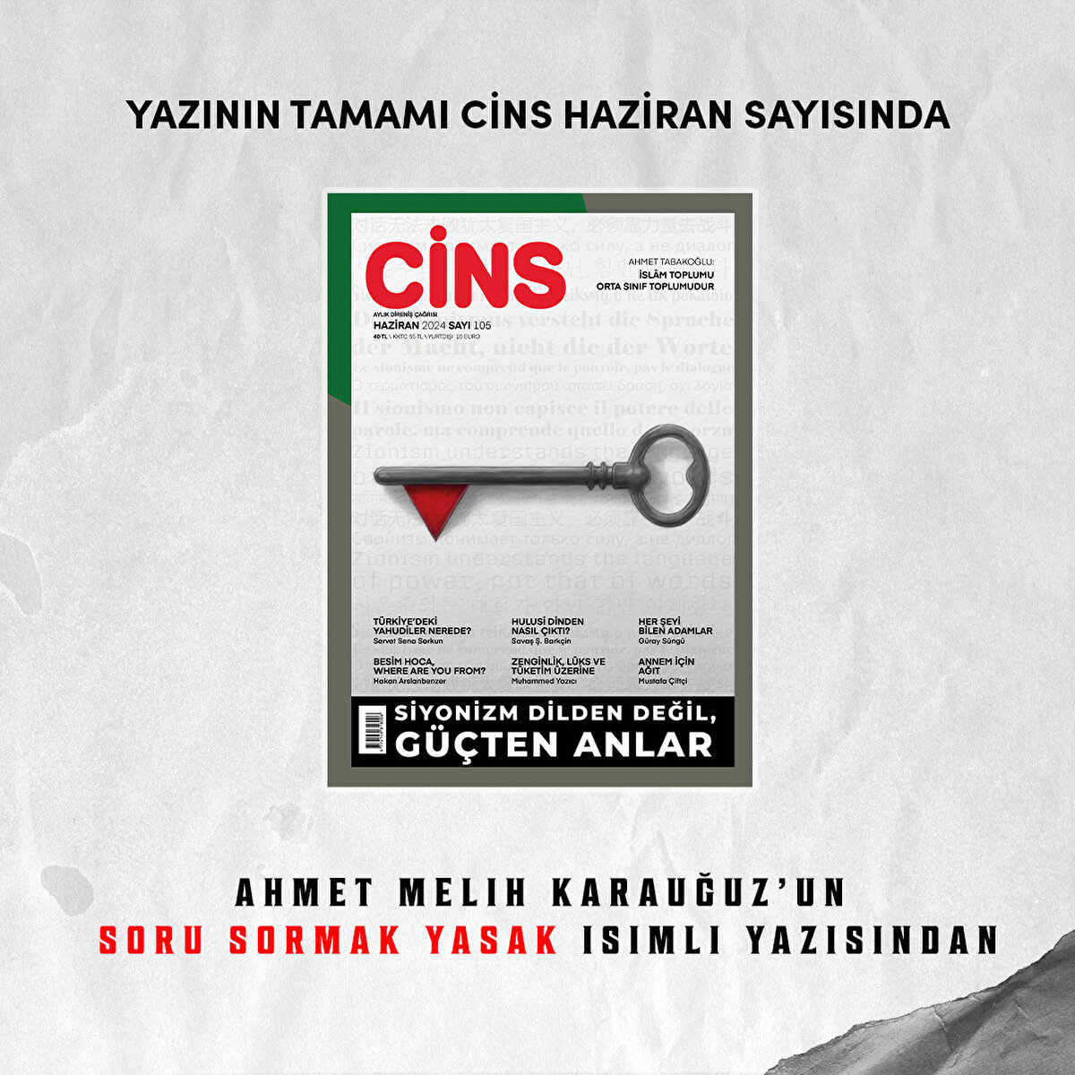 Ahmet Melih Karauğuz'un Soru Sormak Yasak' isimli yazısından