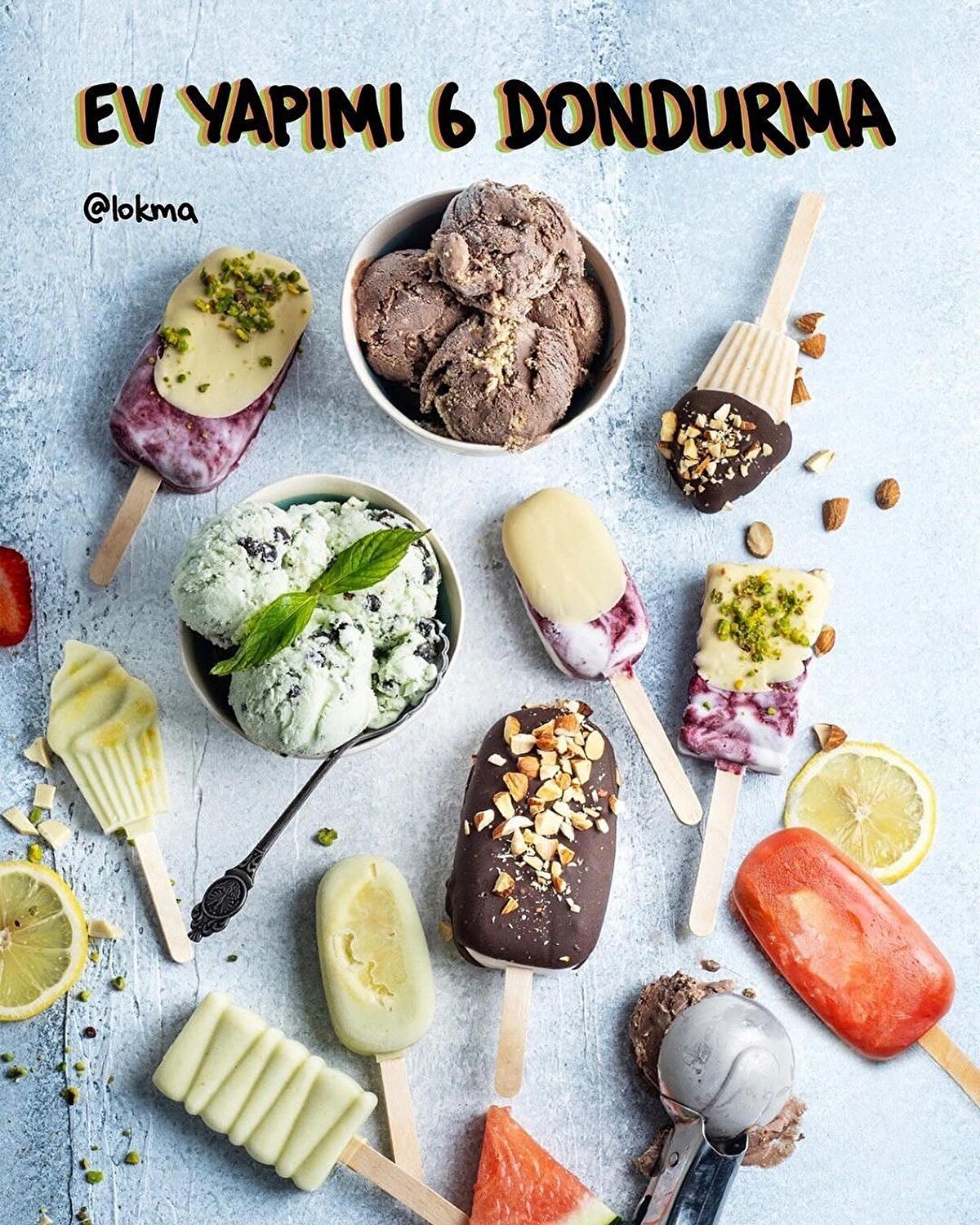 Ev yapımı 6 dondurma