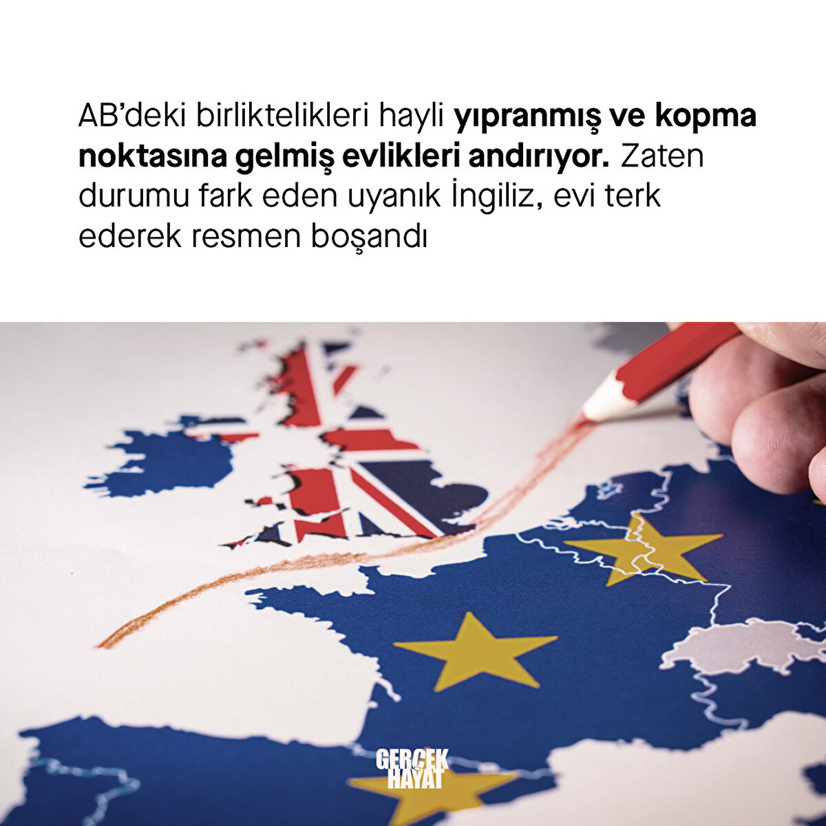 Zaten durumu fark eden uyanık İngiliz, evi terk ederek resmen boşandı