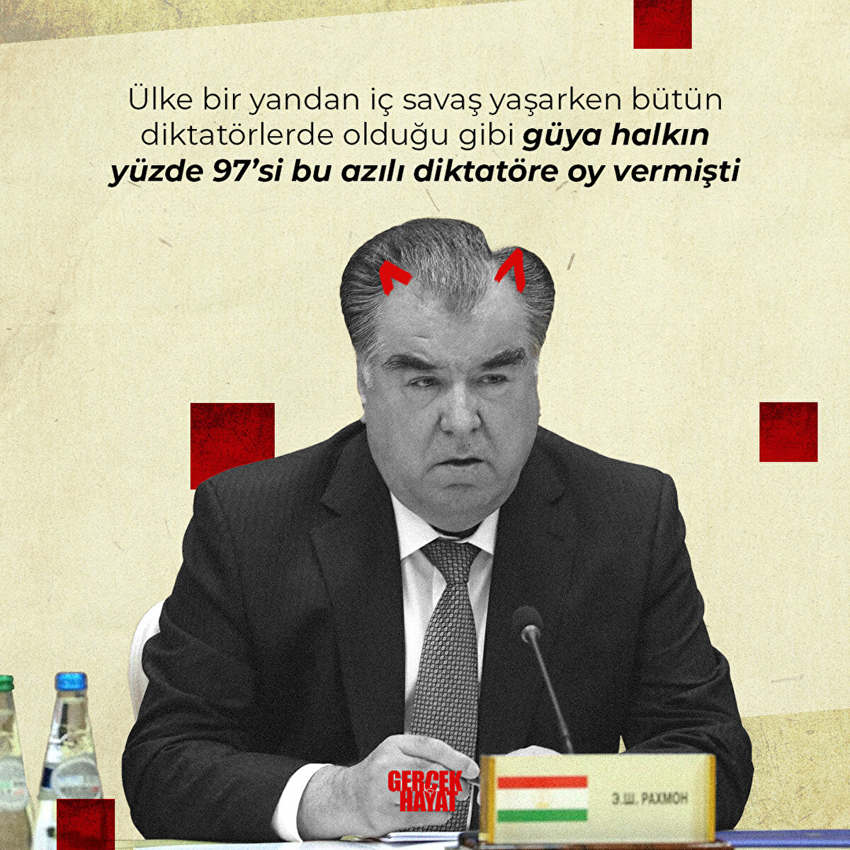 Halkın yüzde 97’si bu azılı diktatöre oy vermişti