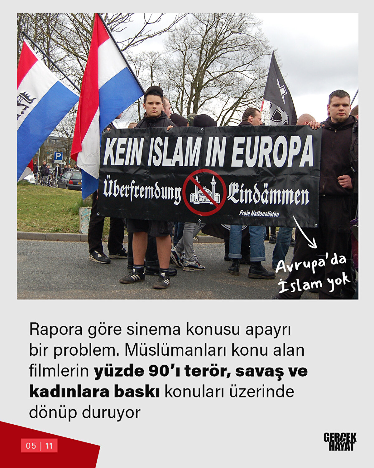 Müslümanları konu alan filmlerin yüzde 90’ı terör, savaş ve kadınlara baskı konuları üzerinde dönüp duruyor