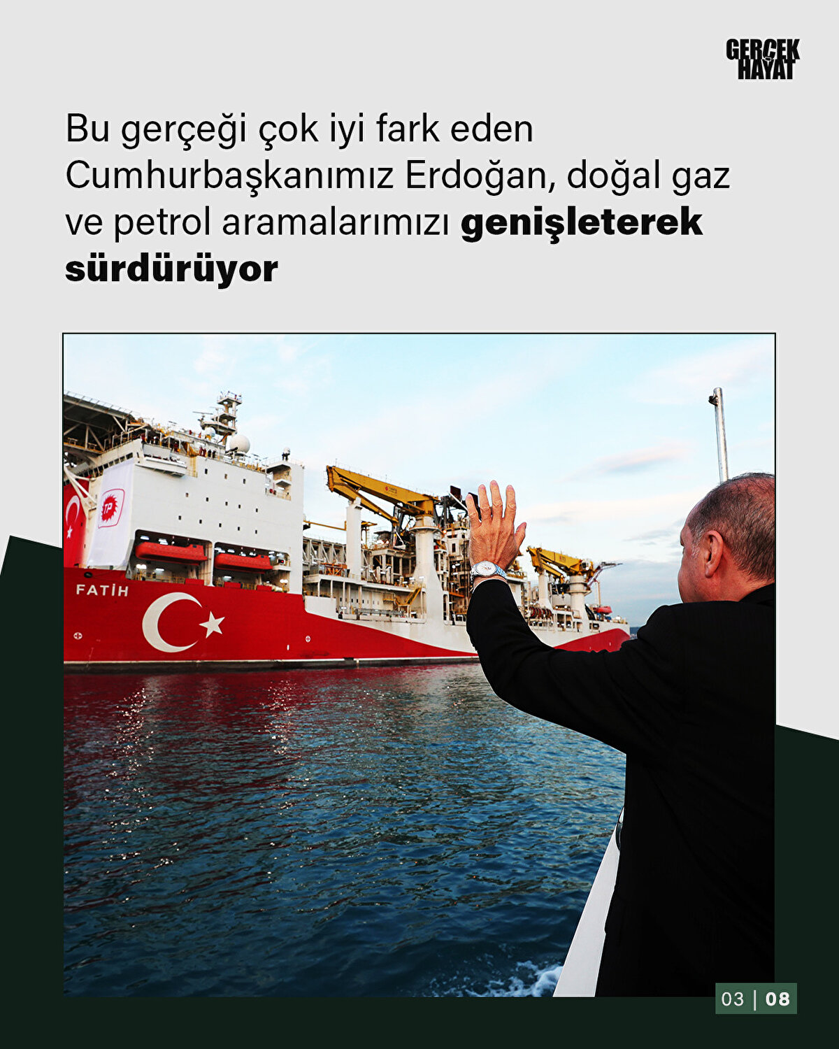 Cumhurbaşkanımız Erdoğan, doğal gaz ve petrol aramalarımızı genişleterek s&#252;rd&#252;r&#252;yor