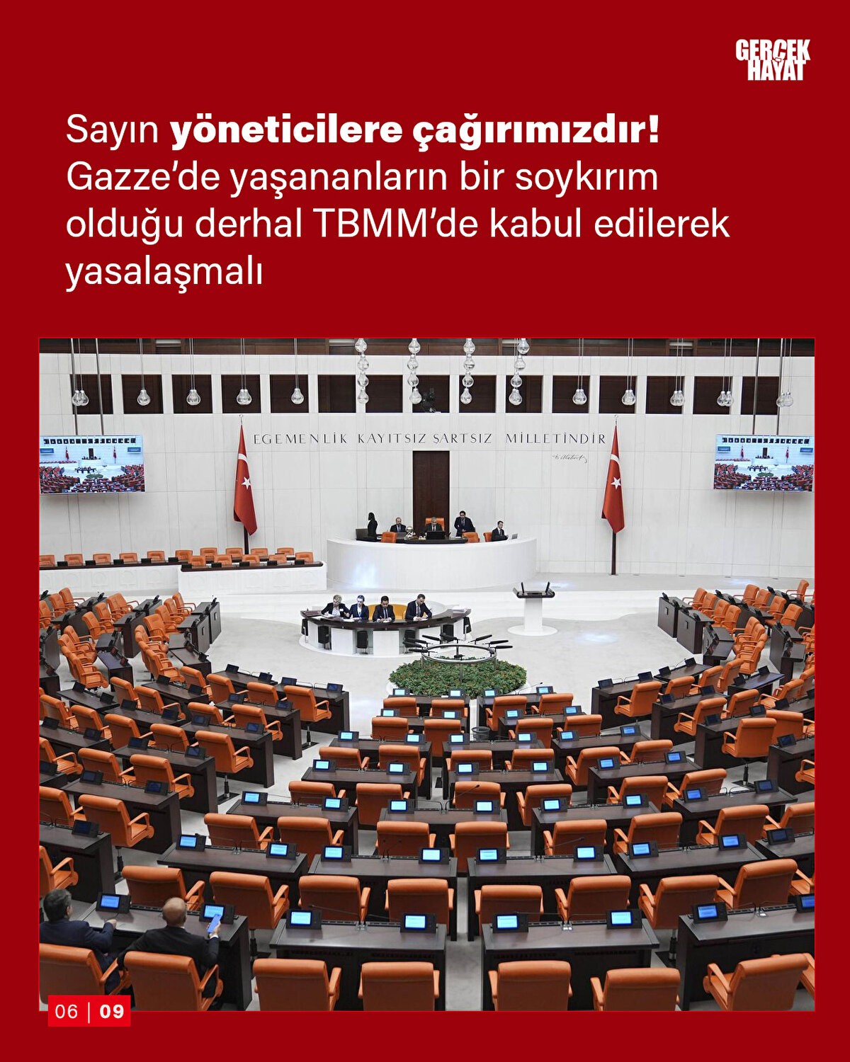 Gazze’de yaşananların bir soykırım olduğu derhal TBMM’de kabul edilerek yasalaşmalı