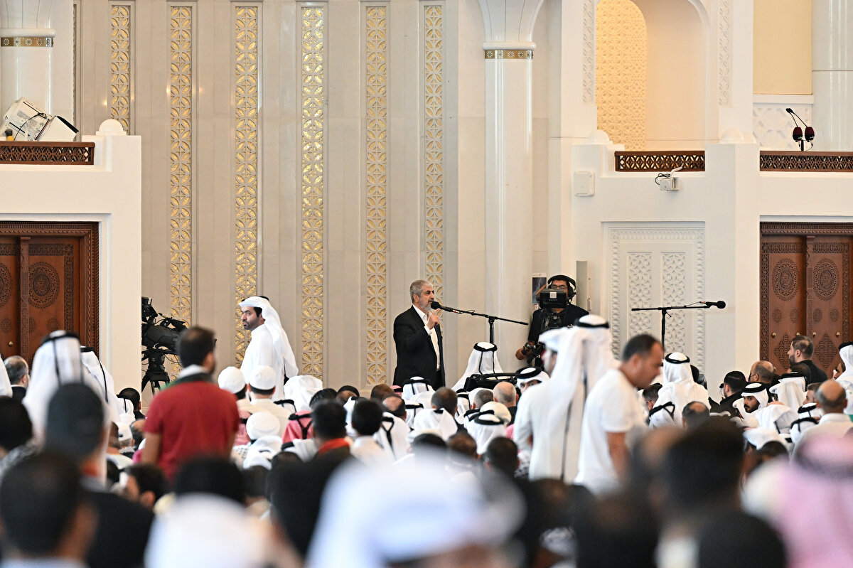 Hamas Siyasî Büro Başkan Vekili Hâlid Meşal, törende konuşma yaptı.