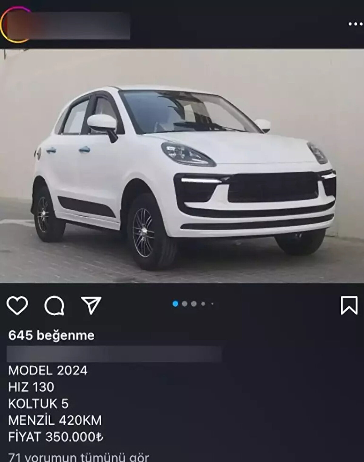 KÜÇÜK ARAÇ 70 BİN, SUV 220 BİN, PİKAP 128 BİN LİRA<br><br>Sosyal medyada yer alan sayfada; sıfır olarak ilanı yer alan küçük bir elektrikli otomobilin 70 bin liraya, SUV görünümlü elektrikli otomobilin 220 bin liraya, pikap görünümlü araçların ise 128 bin liraya satıldığı görüldü. Araç şarjlarının uzun süre dayanabildiği, bazı araçların 100 km/saat hızın üzerine çıkabildiği iddia edildi. Sayfaların sık sık isim değiştirerek satış yapmaya devam ettiği, ilan paylaşımlarına ise Türkiye’den yoğun bir talep olduğu görüldü.<br><br>“DOLANDIRICILIK İDDİALARI"<br><br>İnternetteki bir şikayet sitesinde de dolandırıcılık iddialarıyla benzer şikayetler yer aldığı görüldü. Feridun Sentürk isimli bir kişi elektrikli araç almak için Gürcistan merkezli kişilere ödeme yaptığını, ödediği ücreti iade alamayarak konu hakkında suç duyurusunda bulunduğunu iddia etti.