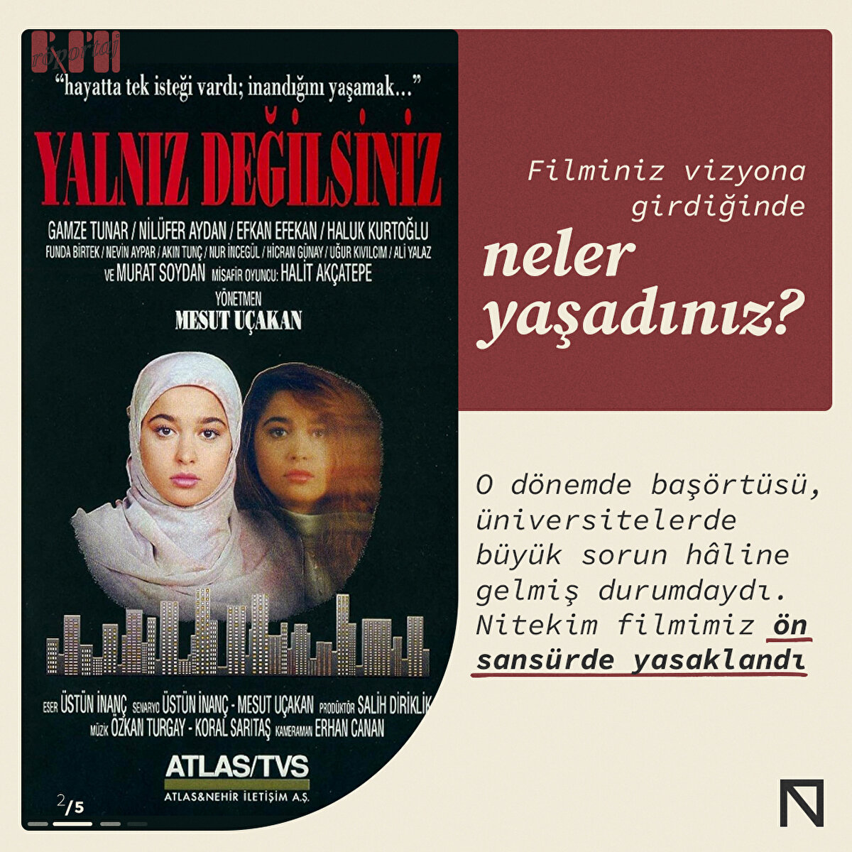 O dönemde başörtüsü, üniversitelerde büyük sorun hâline gelmiş durumdaydı. Nitekim filmimiz ön sansürde yasaklandı