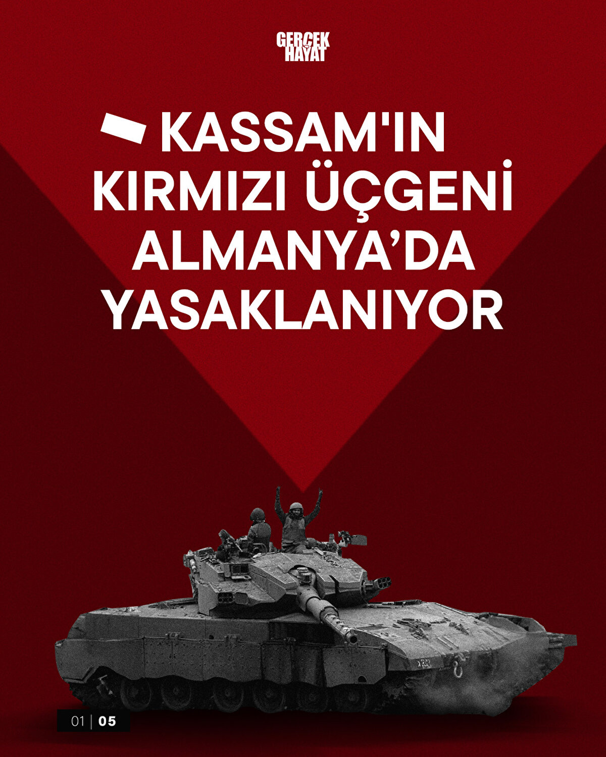 Kassam'ın kırmızı üçgeni Almanya’da yasaklanıyor