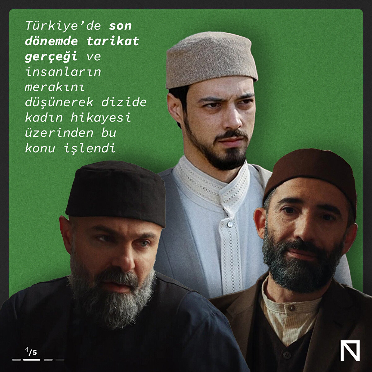 Türkiye'de son dönemde tarikat gerçeği ve insanların merakını düşünerek dizide kadın hikayesi üzerinden bu konu işlendi