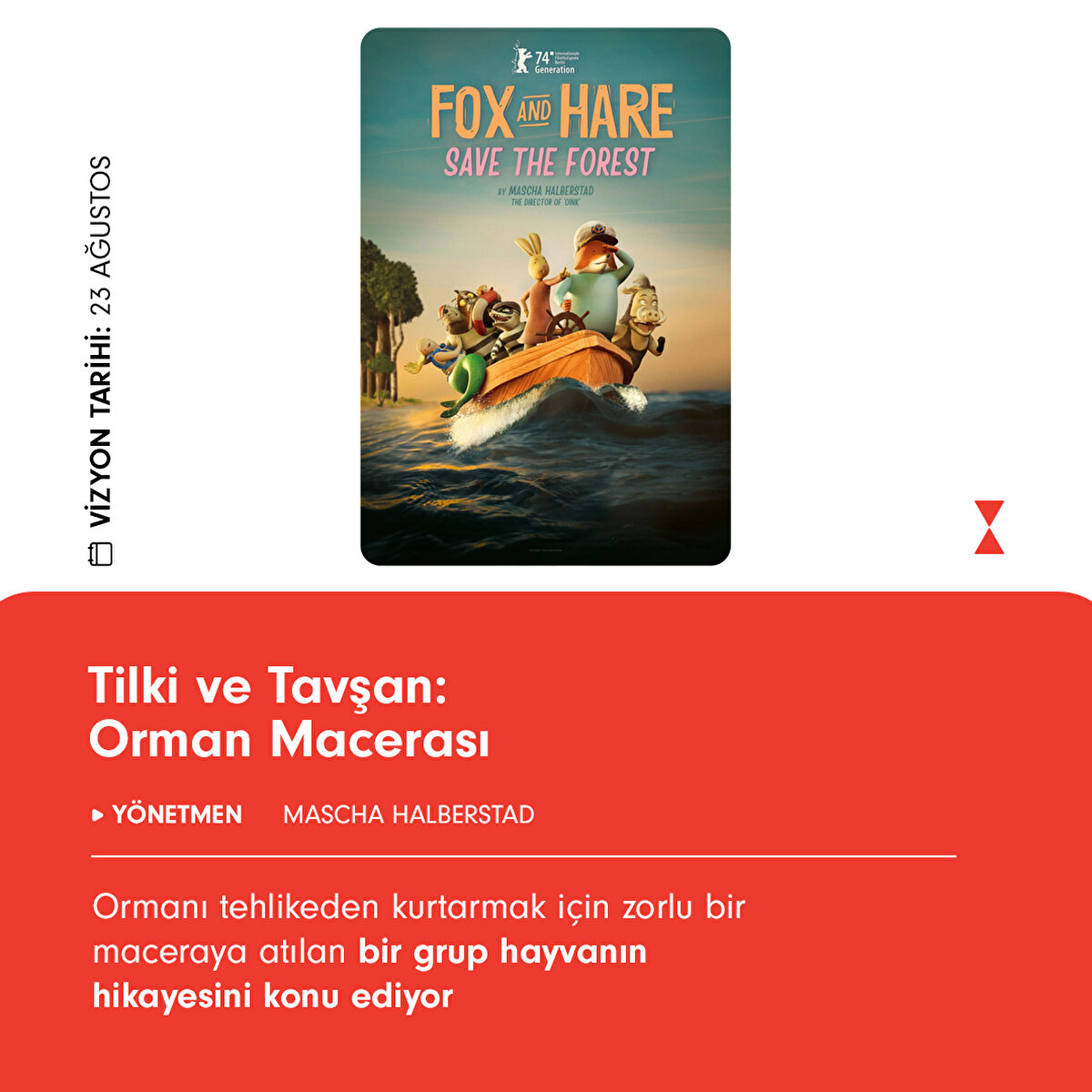 Maceracı bir aile filmi olan animasyonda; hayvanların, yaşadığı orman i&#231;in m&#252;cadelesi anlatılırken keyif verici bir öykü sunuyor.