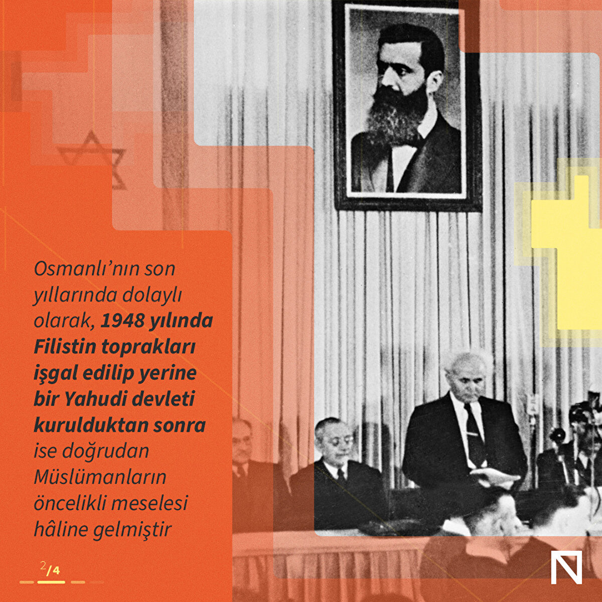 Osmanlı’nın son yıllarında dolaylı olarak, 1948 yılında Filistin toprakları işgal edilip yerine bir Yahudi devleti kurulduktan sonra ise doğrudan Müslümanların öncelikli meselesi hâline gelmiştir
