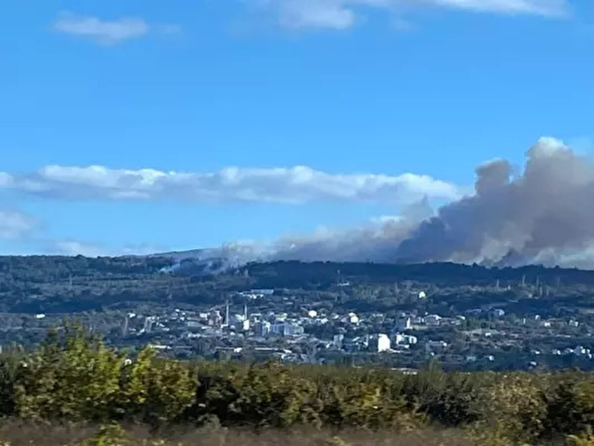 Çıkış nedeni henüz belirlenemeyen yangında, alevlere havadan ve karadan müdahale sürüyor.
