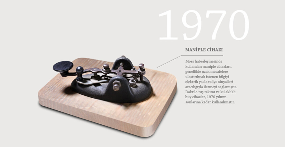 Maniple cihazı, Mors haberleşmesinde kullanılıyor ve genellikle uzak mesafelere ulaştırılmak istenen bilgiyi elektrik ya da radyo sinyalleri aracılığıyla iletmeyi sağlıyordu. Daktilo tuş takımı ve kulaklı buy cihazlar, 1970 yılının sonlarına kadar kullanılmıştır.