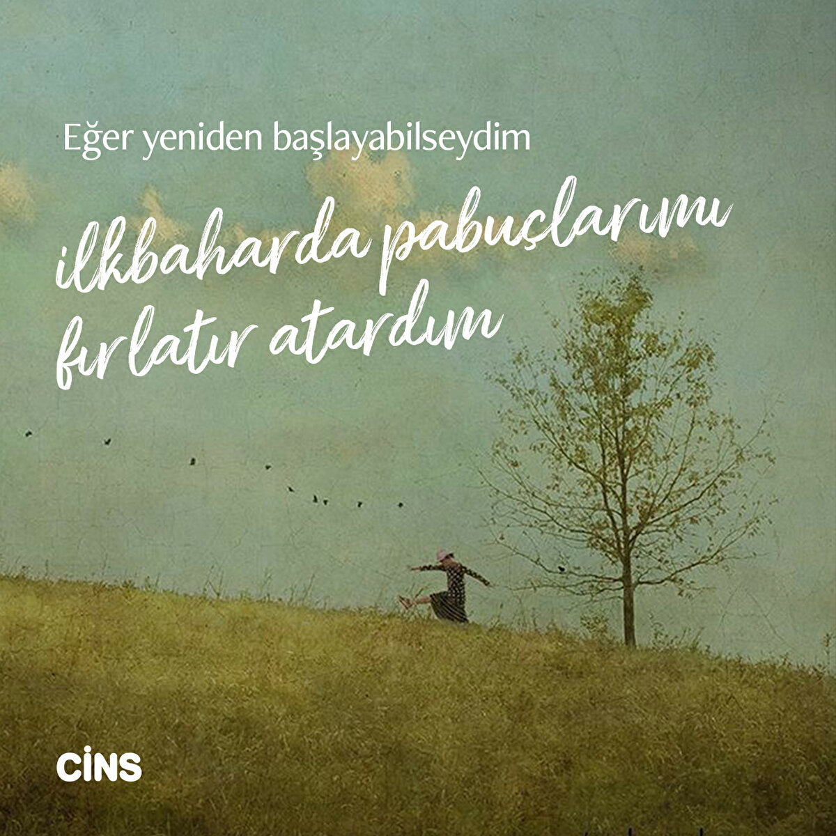 Eğer yeniden başlayabilseydim,
İlkbaharda pabuçlarımı fırlatır atardım.