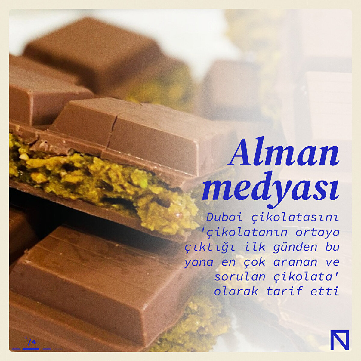 Alman medyası Dubai çikolatasını 'çikolatanın ortaya çıktığı ilk günden bu yana en çok aranan ve sorulan çikolata' olarak tarif etti