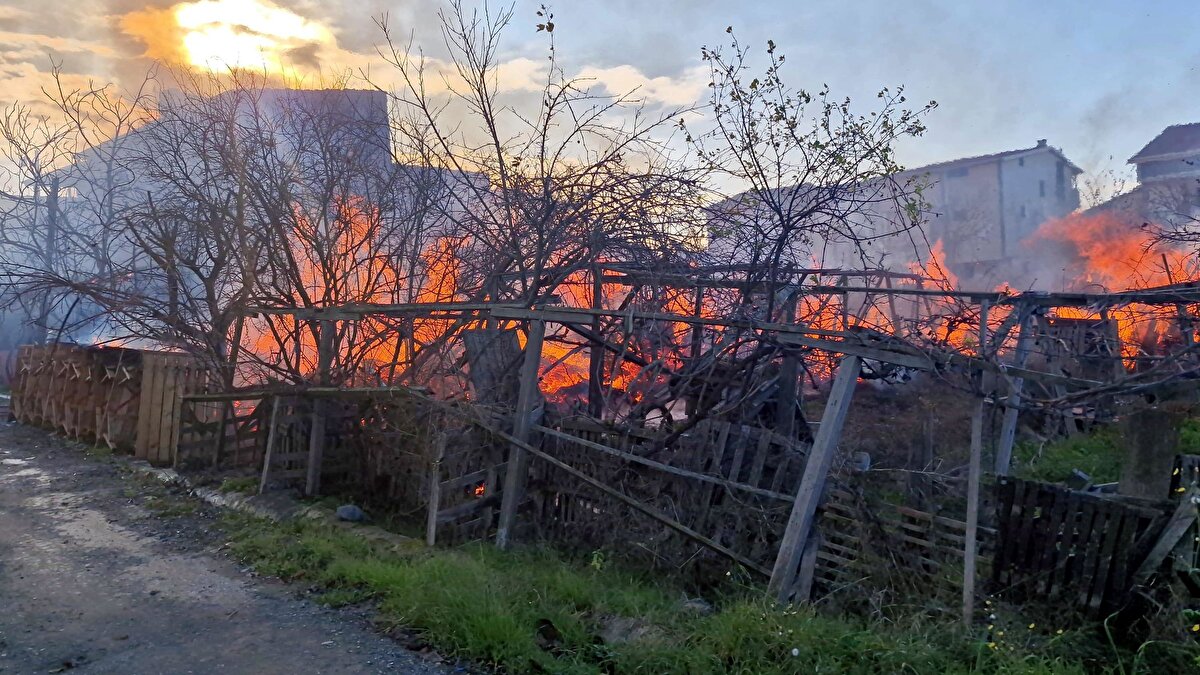 Alevler, kısa sürede büyüyerek çevredeki 3 eve sıçradı.
