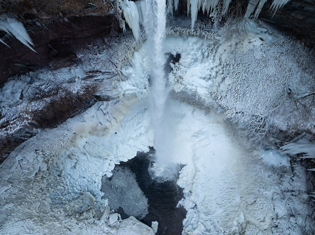 ABD'nin New York Eyaleti'deki Catskill bölgesinde aşırı soğuk hava etkili oluyor.