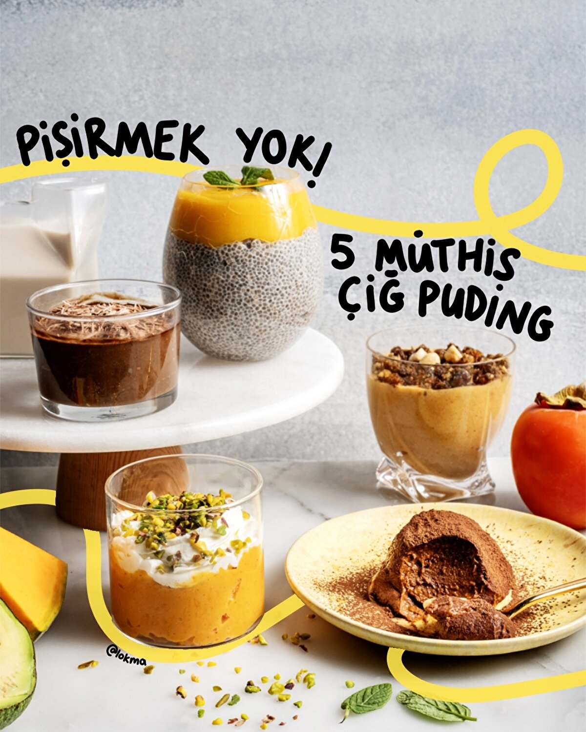 Pişirmek yok! 5 Müthiş çiğ puding