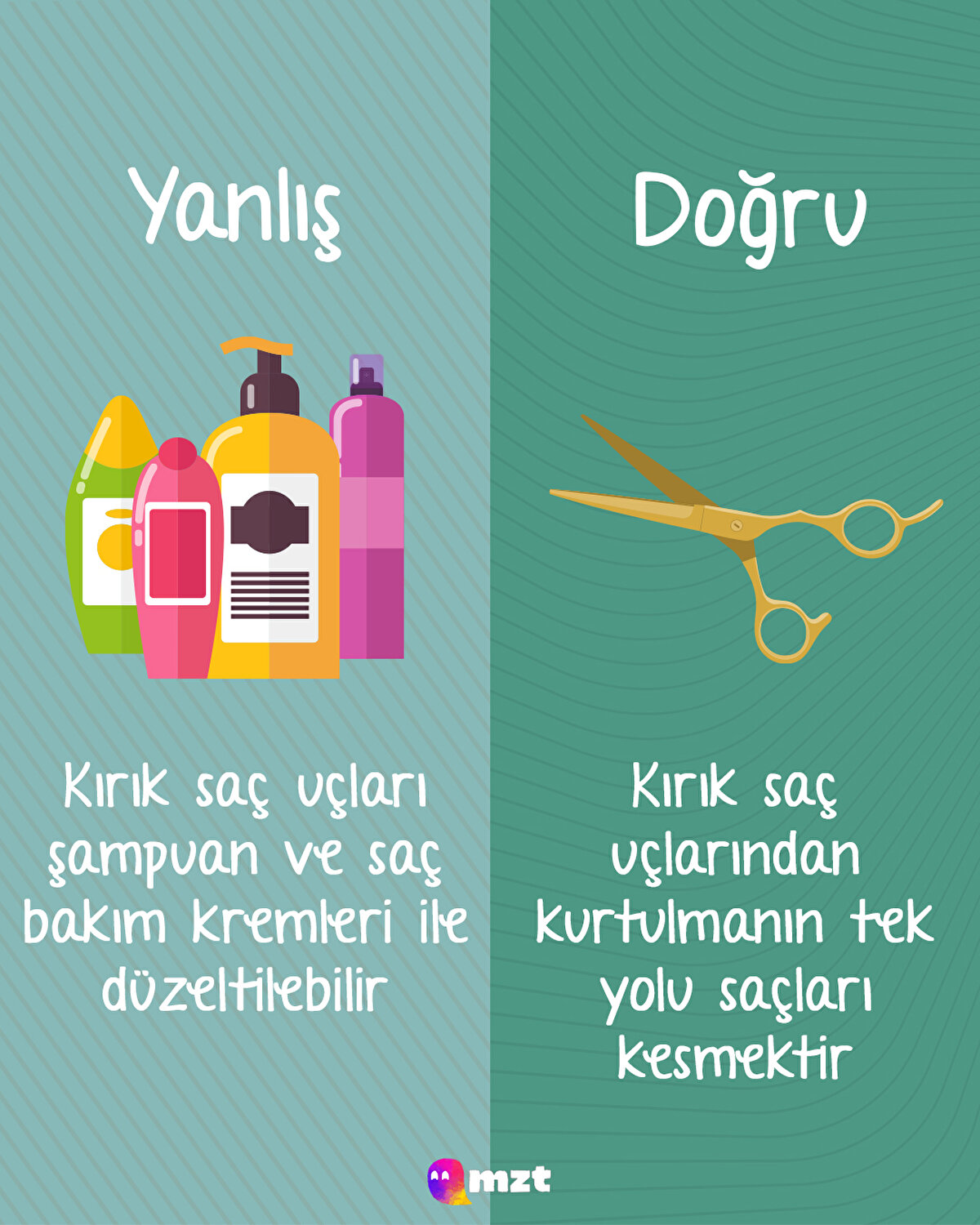 Saç kırıklarından kurtulmanın tek yolu saçları kesmektir