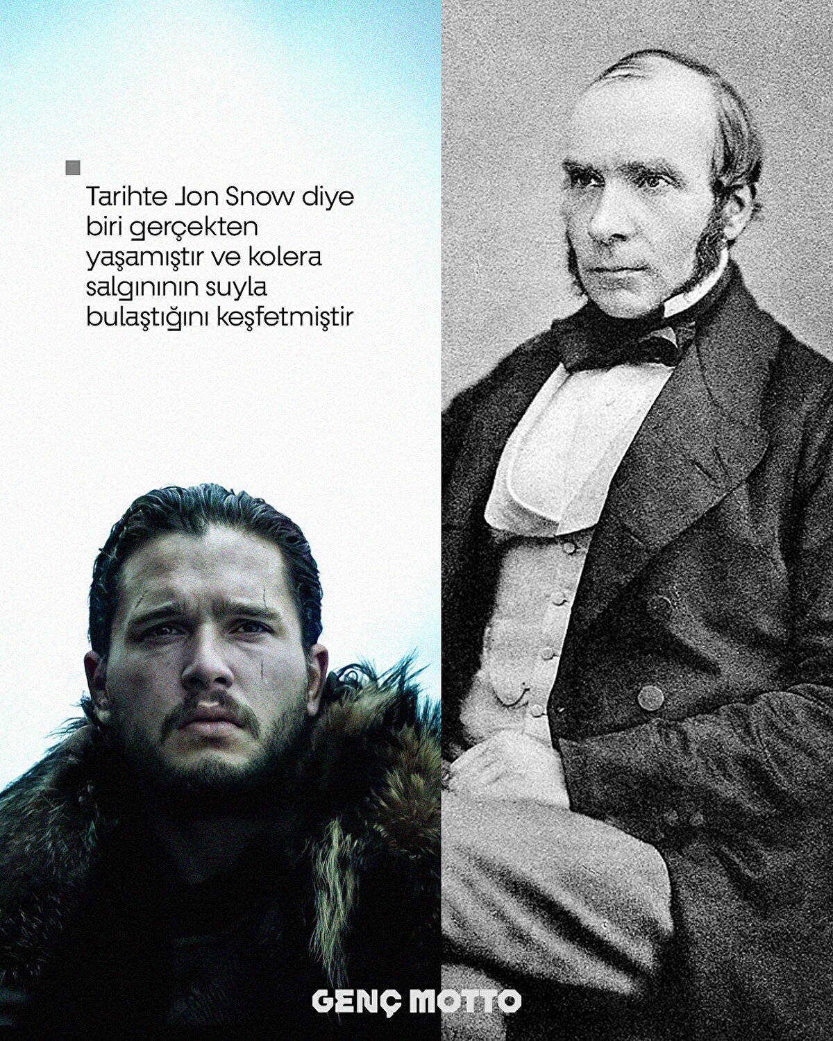 Tarihte Jon Snow diye biri ger&#231;ekten yaşamıştır ve kolera salgınının suyla bulaştığını keşfetmiştir