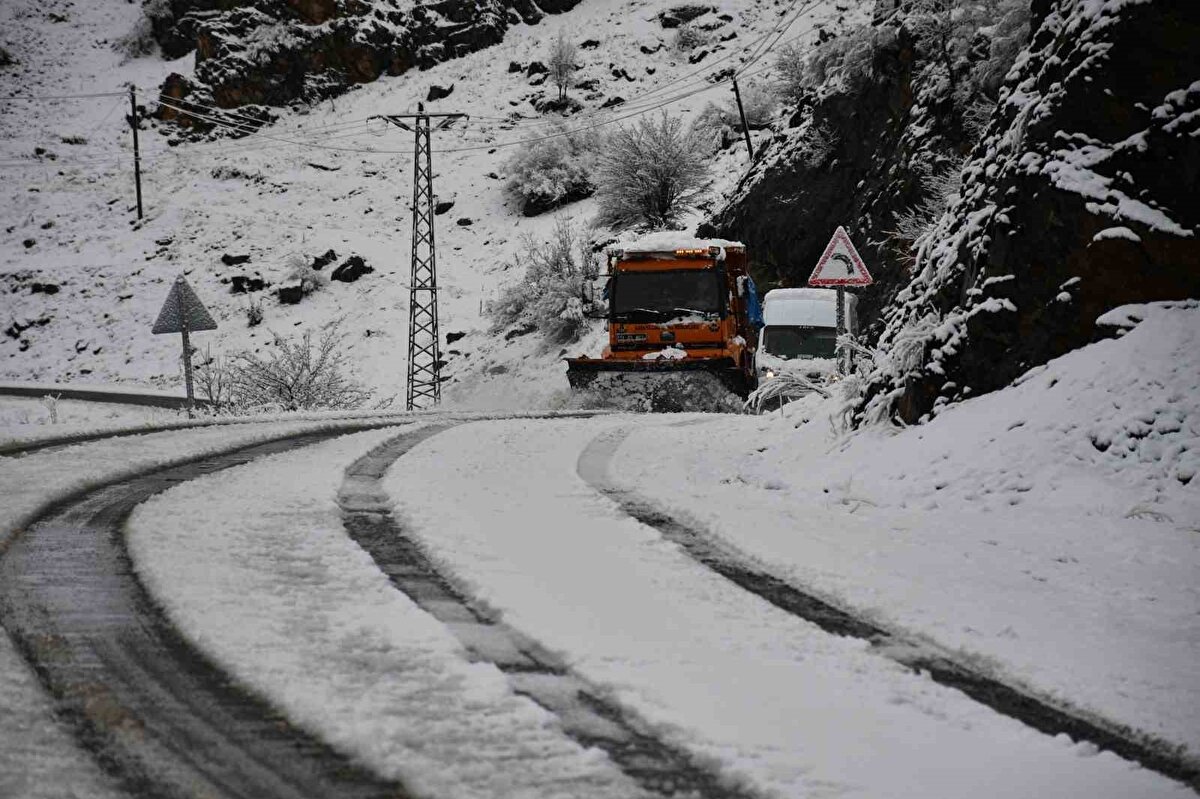 Şırnak<br><br>Şırnak`ın Beytüşşebap ilçesinde etkili olan kar yağışı nedeniyle tüm okullarda eğitime 1 gün ara verildi.