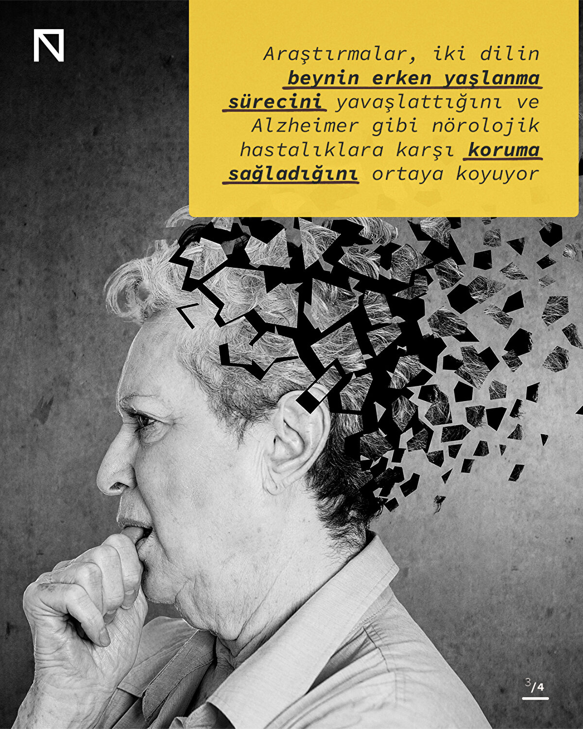 Araştırmalar, iki dilin beynin erken yaşlanma sürecini yavaşlattığını ve Alzheimer gibi nörolojik hastalıklara karşı koruma sağladığını ortaya koyuyor
