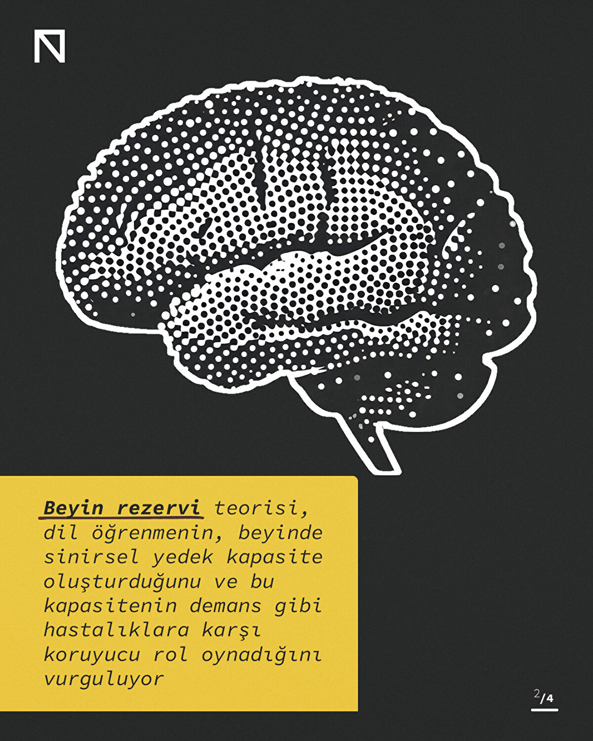 Beyin rezervi teorisi, dil öğrenmenin, beyinde sinirsel yedek kapasite oluşturduğunu ve bu kapasitenin demans gibi hastalıklara karşı koruyucu rol oynadığını vurguluyor