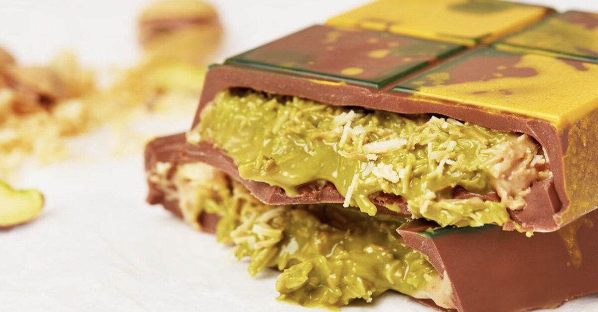 Kilimci, çikolatanın içindeki özel harcın, fıstık ve kadayıfın yoğrulup harmanlanarak oluşturulan cennet çamuru olduğunu vurguladı.