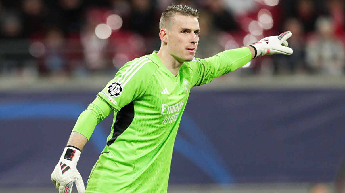 Fanatik'in haberine göre Galatasaray, Real Madrid'in Ukraynalı kalecisi Andriy Lunin'in peşinde.<br>
