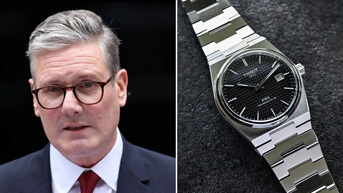 İngiltere - Keir Starmer<br><br>Saat: Tissot PRX Powermatic 80 Black Waffle Dial<br><br>Fiyat: 725$ (27.550 TL)