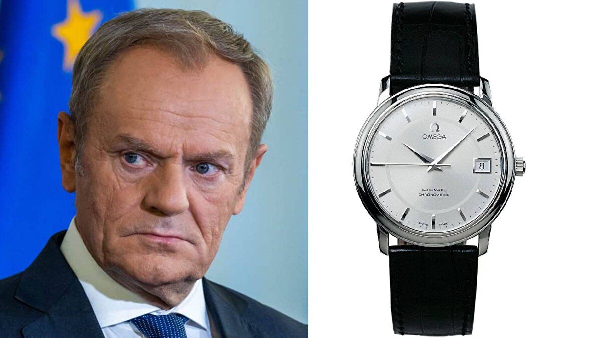 Polonya - Donald Tusk<br><br>Saat: Omega De Ville Prestige 4800.31.01<br><br>Fiyat: 1.600$ (60.802 TL)