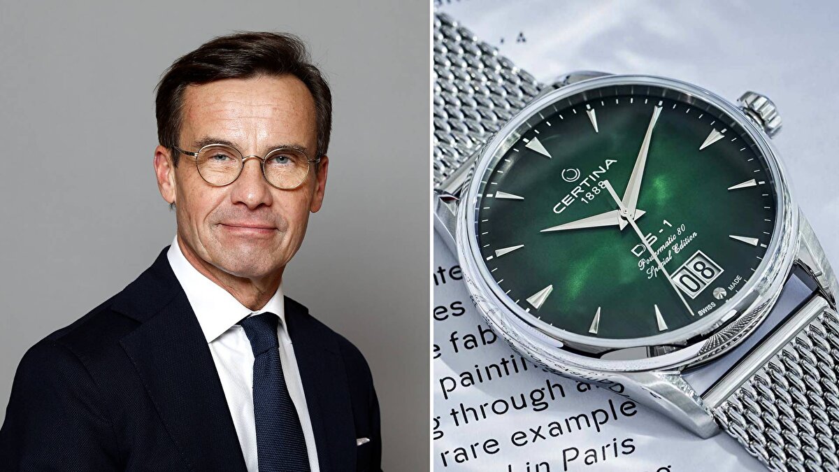 İsveç - Ulf Kristersson<br><br>Saat: Certina 60th Anniversary DS Concept Special<br><br>Fiyat: 1.100$ (41.801 TL)