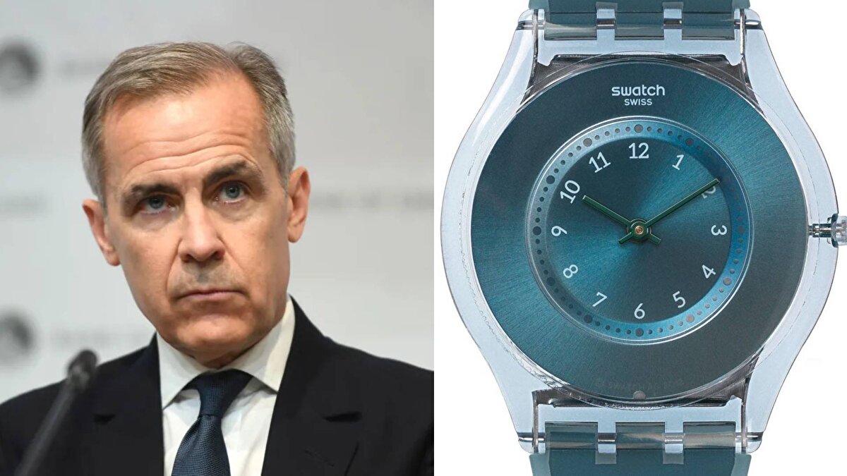 Kanada - Mark Carney <br><br>Saat: Swatch DIVE-IN SFJ003<br><br>Fiyat: 100$ (3.800 TL)