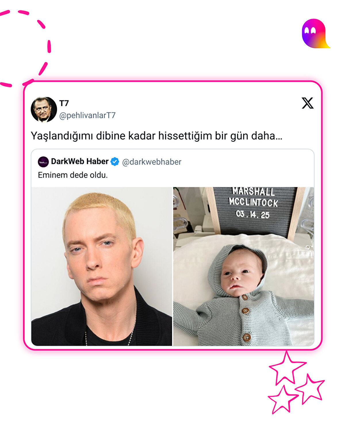Eminem'in dede olmasına Twitter kullanıcılarının tepkileri
