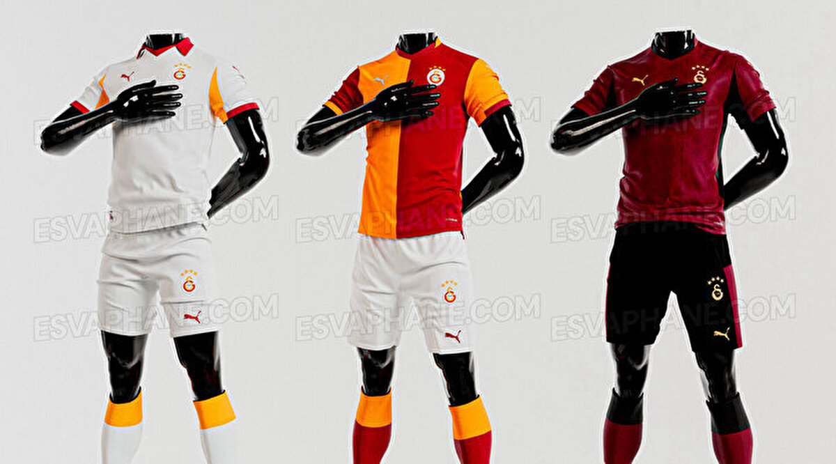 İşte Galatasaray'ın 2025-2026 sezonunda giyeceği formaların tamamı<br>