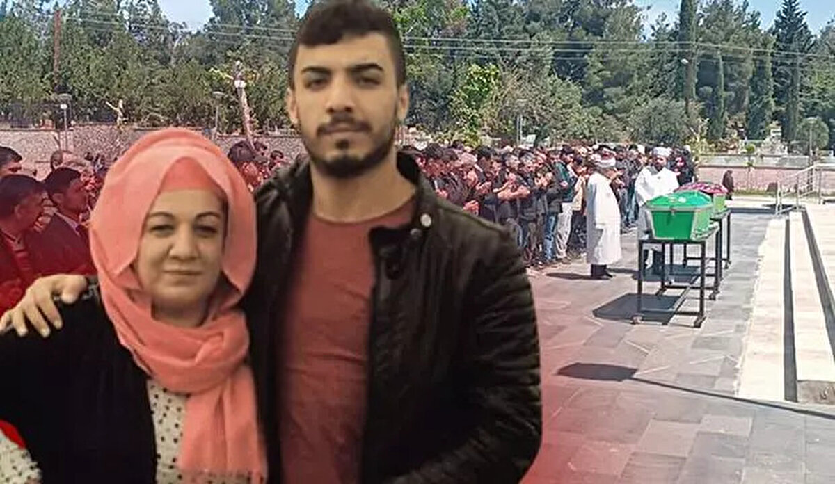 Gaziantep'deki feci kazada hayatını kaybeden anne ve oğlu gözyaşları içinde yan yana defnedildi.