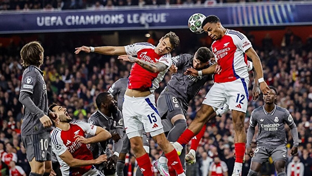 Real Madrid ile Arsenal, UEFA Şampiyonlar Ligi Çeyrek Final rövanş karşılaşmasında kozlarını paylaştı.
