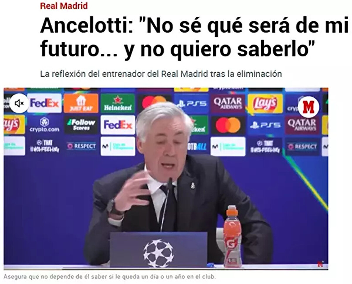 Dahası, bu sezonki programın özelliği başka bir soruyu da beraberinde getiriyor. Eğer Ancelotti Real Madrid teknik direktörlüğünü bırakırsa, bunu ne zaman yapacak? Çünkü 13 Temmuz'da finali oynanacak olan Dünya Kulüpler Kupası var. Bir ay sonra da La Liga başlayacak. Ancelotti'nin turnuvayı kazanmaya çalışan kulüpten ayrılması mı yoksa Haziran ayında yeni bir koçun göreve gelmesi mi daha iyi?'