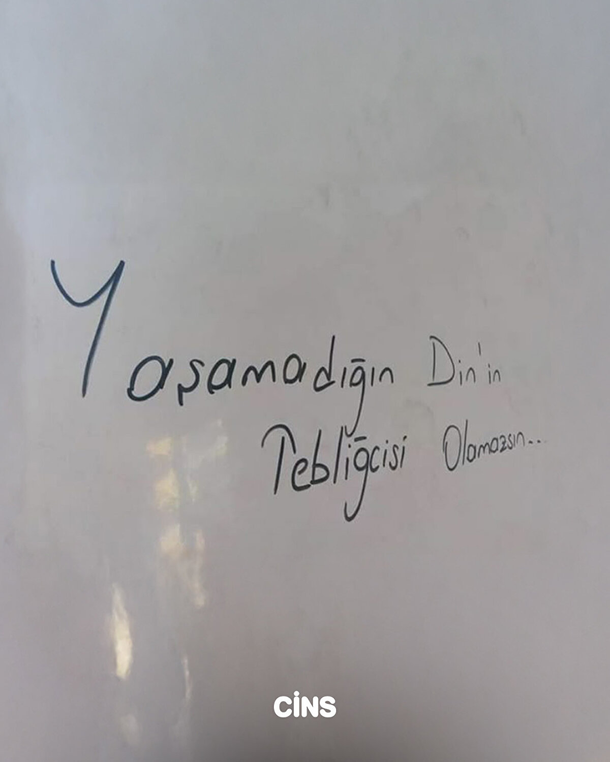 Yaşamadığın dinin tebliğcisi olamazsın