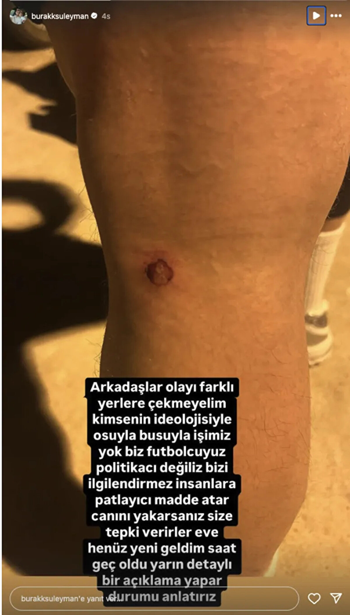 Sosyal medya hesabından yaptığı paylaşım şu şekilde: