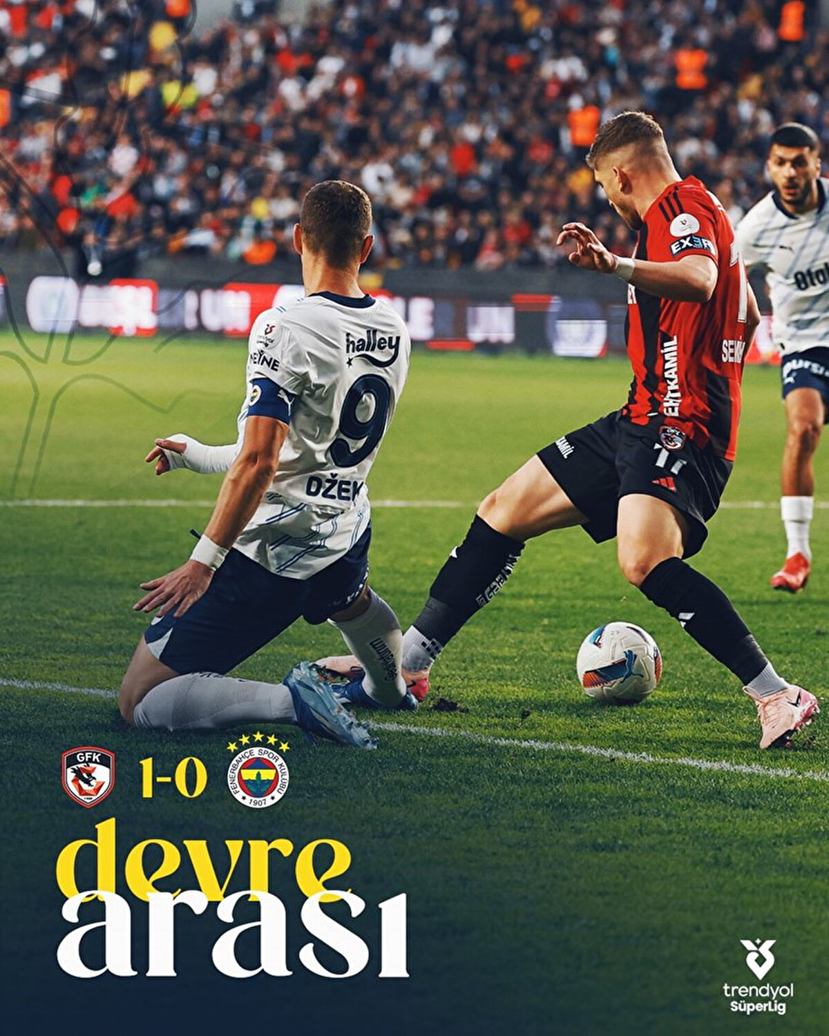 Fenerbahçe'nin paylaşımında Edin Dzeko'nun penaltı beklediği pozisyonun yer alması dikkat çekti. <br>