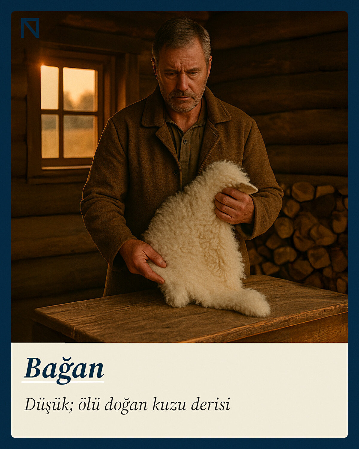 Düşük; ölü doğan kuzu derisi