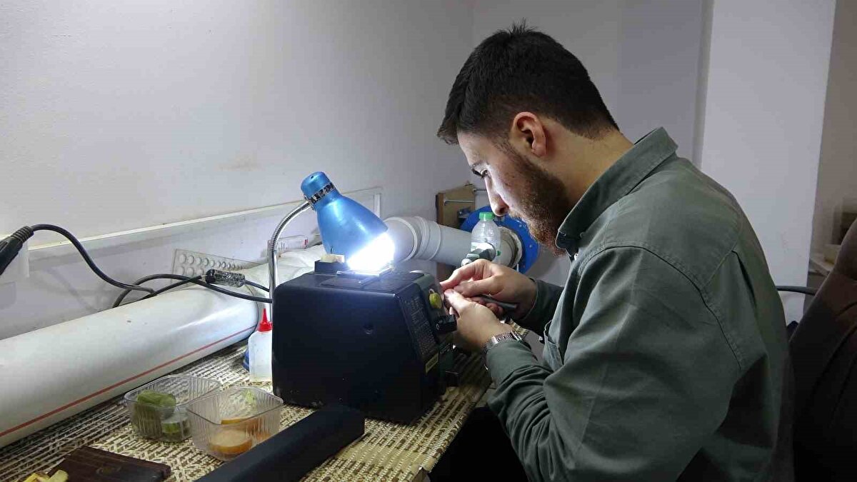 Malatya’da küçük yaşlarda başladığı tespih ustalığını yaklaşık 6 yıldır profesyonel olarak sürdüren Ahmet Yasin Kaya, el emeği göz nuru eserleriyle dikkat çekiyor.