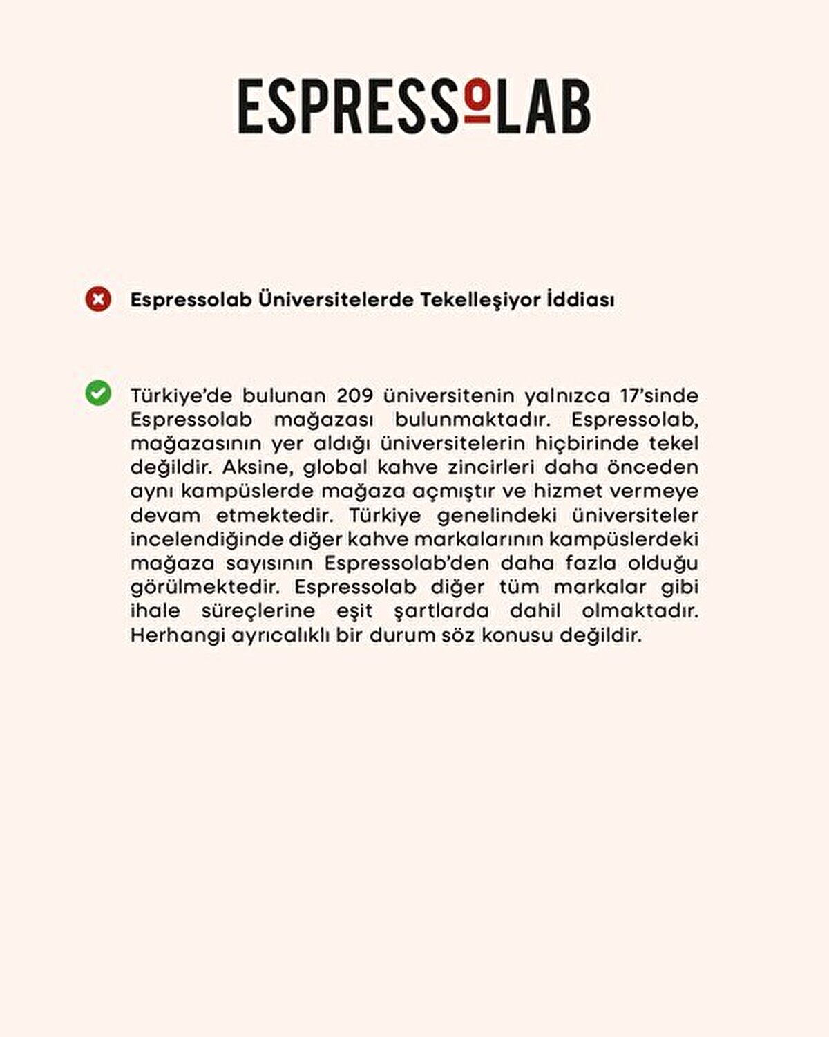 "1-Espressolab üniversitelerde tekelleşiyor iddiası"
