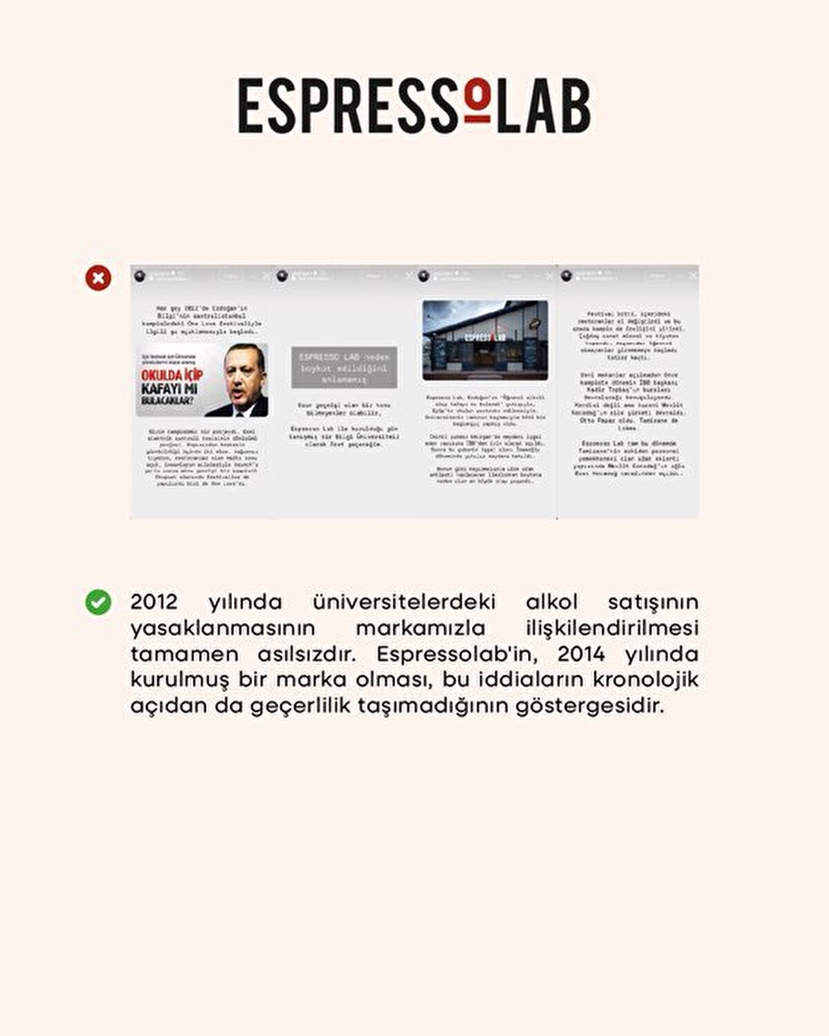 "7-2012 yılında üniversitelerdeki alkol satışının yasaklanmasının Espressolab ile ilişkilendirilmesi"