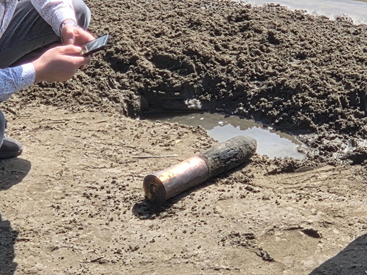 1909 yılı üretimi Alman malı olduğu belirlenen top mermisi için bomba imha uzmanı ekiplerine bilgi verildi.