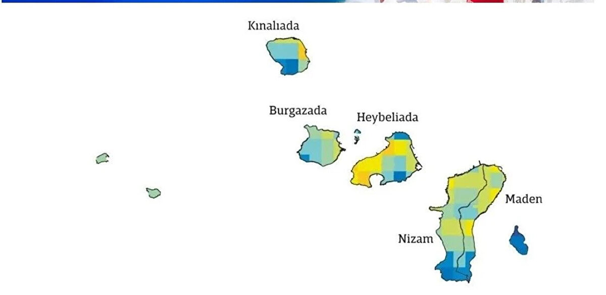 ADALAR<br><br>Tahminlere göre, Adalar’daki binaların %23’ü hasar görmeyecek, %29’u hafif, %30’u orta, %12’si ağır, %6’sı çok ağır hasar görecek. Binaların %48’inin, yani 3 bin binanın orta ve üstü seviyede hasar görmesi bekleniyor. Ağır ve çok ağır hasarlı binaların yıkılması gereği ortaya çıkacak. 9 bin 500 kişi acil barınmaya ihtiyaç duyacak.