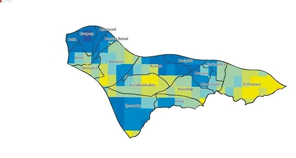 ATAŞEHİR<br><br>Ataşehir’deki binaların ortalama %63’ü hasar görmeyecek, %24’ü hafif, %10’u orta, %2’si ağır, %1’i çok ağır hasar görecek. Depremde yaklaşık 3 bin 400 bina orta ve üstü seviyede hasar görecek. Depremi hasarsız veya hafif hasarlı atlatacak bina sayısı yaklaşık 24 bin 200. 45 bin kişinin acil barınma sorunu yaşayacağı öngörülüyor.
