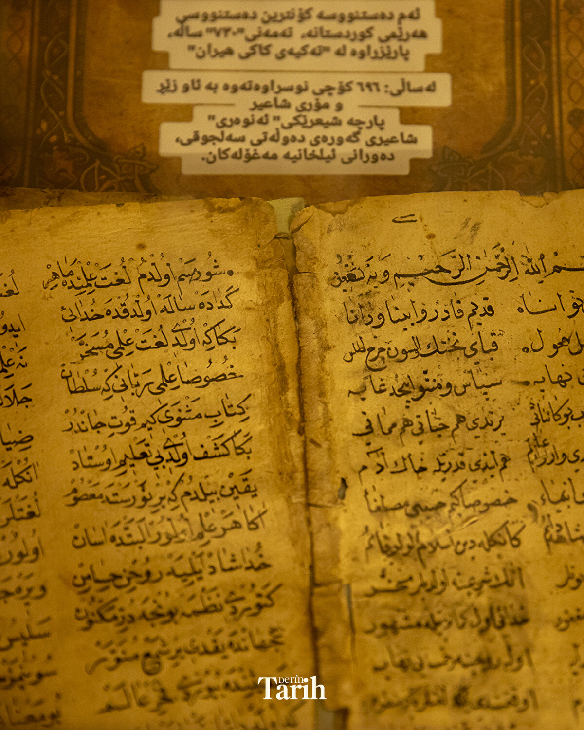 Hiran, "Selçuklu devletinin şairlerinden olan Enveri’nin şiir divanı bombardımanlarda yok oldu ve sadece bir sayfası kurtarılabildi. Bu sayfada şairin Farsça yazılan dörtlükleri var. Burada hicri 696 yani miladi 1297 yılı tarihleniyor." ifadelerini kullandı.