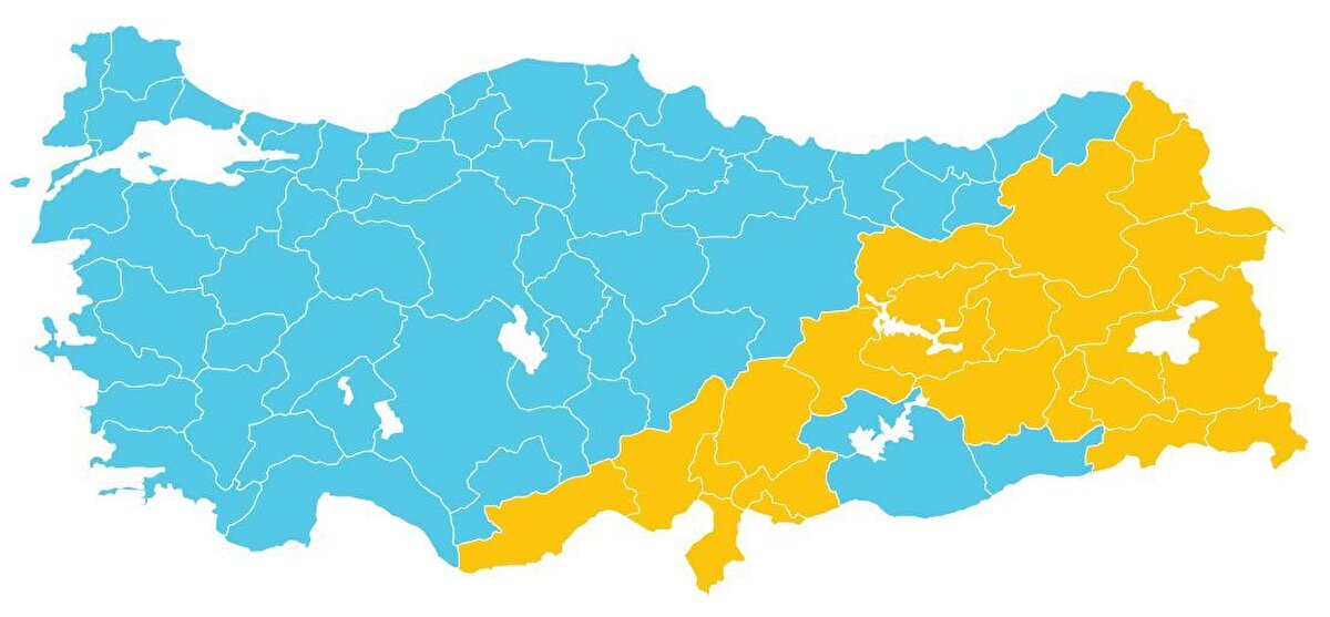 Meteoroloji sarı kodla uyardı. İşte o iller...