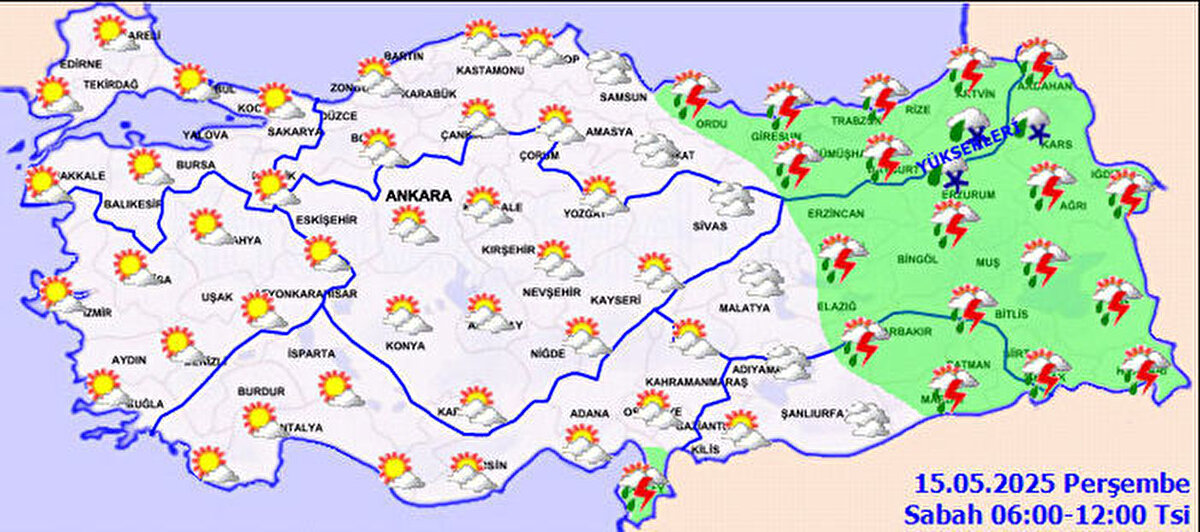 Sıcaklık mevsim normallerinde<br><br>Hava sıcaklığında, önemli bir değişikliğin olmayacağı, yurdun kuzeydoğu ve doğu kesimlerinde mevsim normallerinin altında, diğer yerlerde mevsim normalleri civarında seyredeceği tahmin ediliyor.